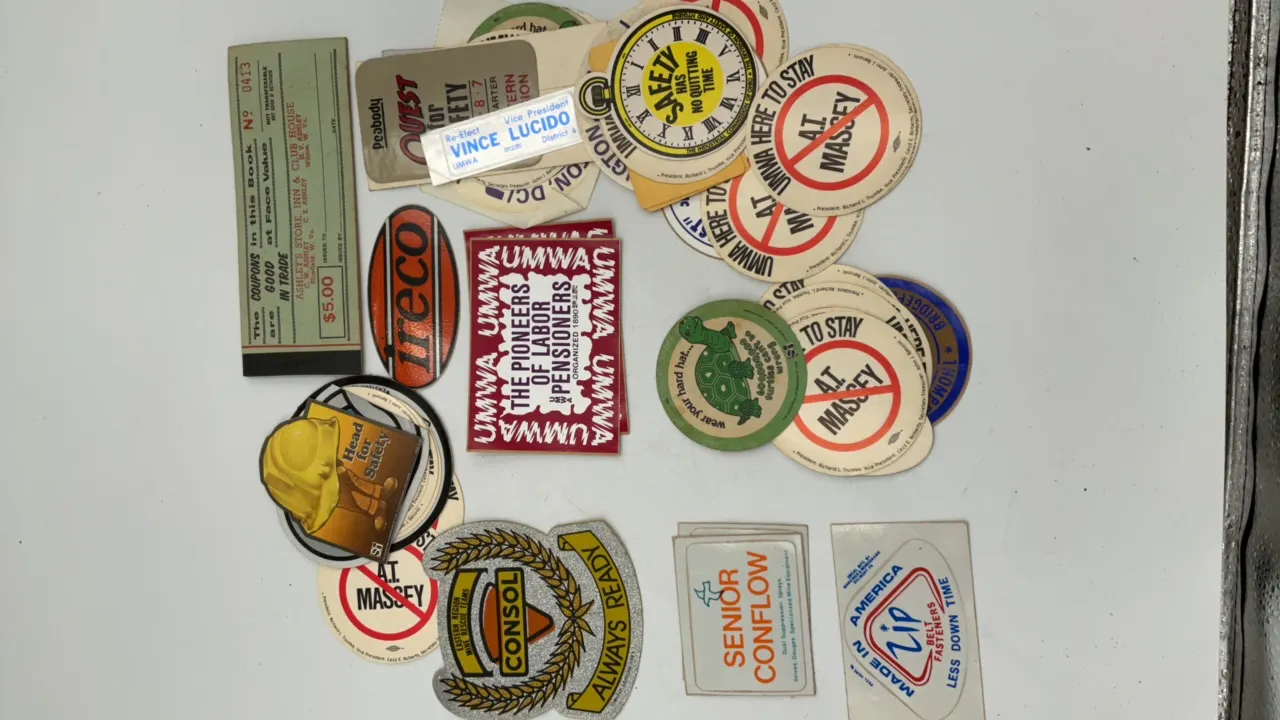 Assortment of Coal Mining Stickers