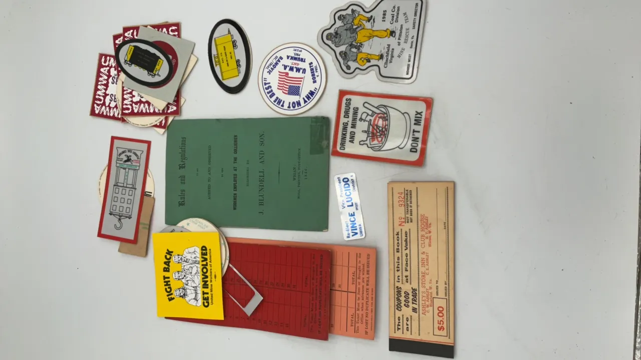 Assortment of Coal Mining Stickers & More