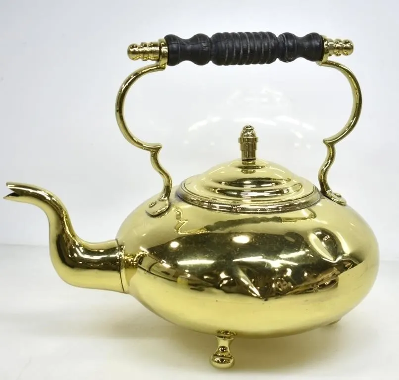 S. STERNAU & CO. BRASS TEA POT