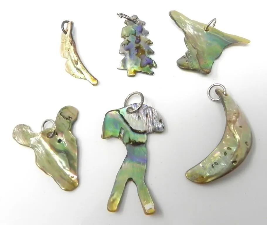 X6 NATURE SHAPED SHELL PENDANTS