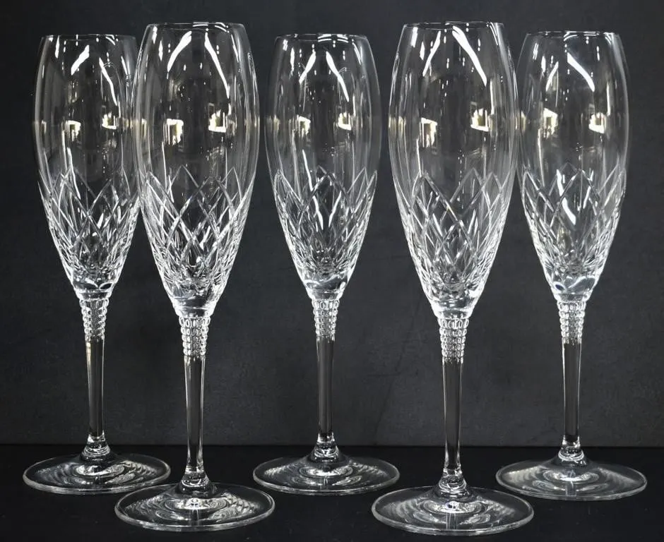 CUT CRYSTAL CHAMPAGNE FLUTES