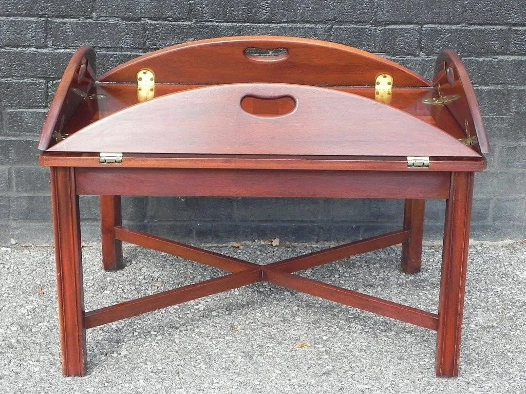 CHIPPENDALE STYLE BULTER'S TRAY TABLE