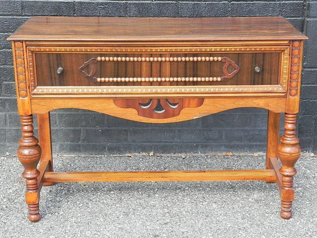 JACOBEAN REVIVAL STYLE 1 DRAWER HALL TABLE