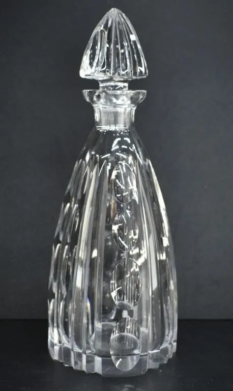 CUT CRYSTAL TEARDROP PATTERN DECANTER