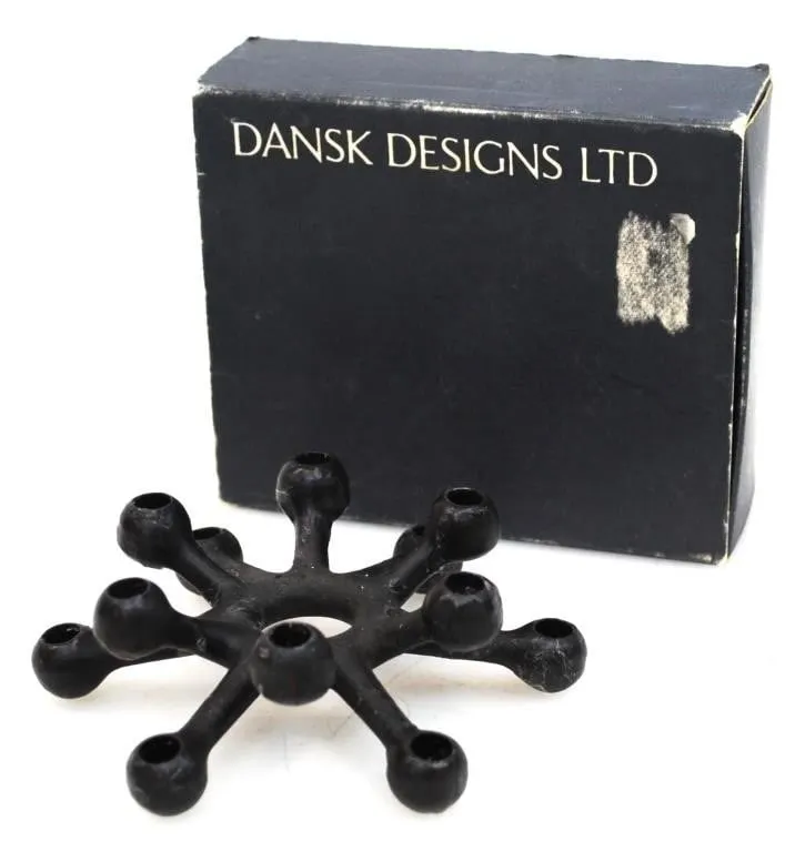 DANSK DESIGNS CAST IRON SPIDER CANDLE HOLDER