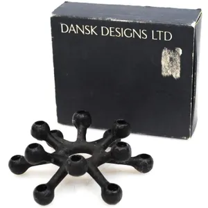 DANSK DESIGNS CAST IRON SPIDER CANDLE HOLDER