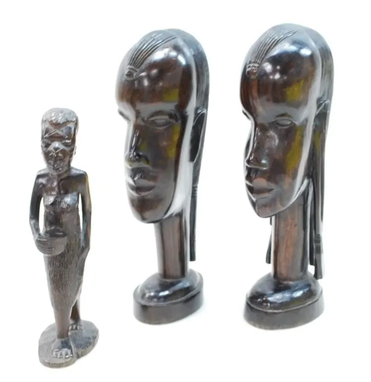 AFRICAN EBONY WOOD CARVINGS
