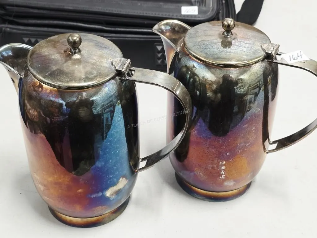 Pair of Silverplate Water Pitchers