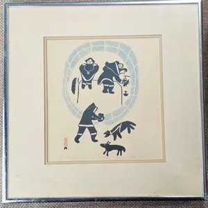 Napatchie Pootoogook Ink Block on Paper
