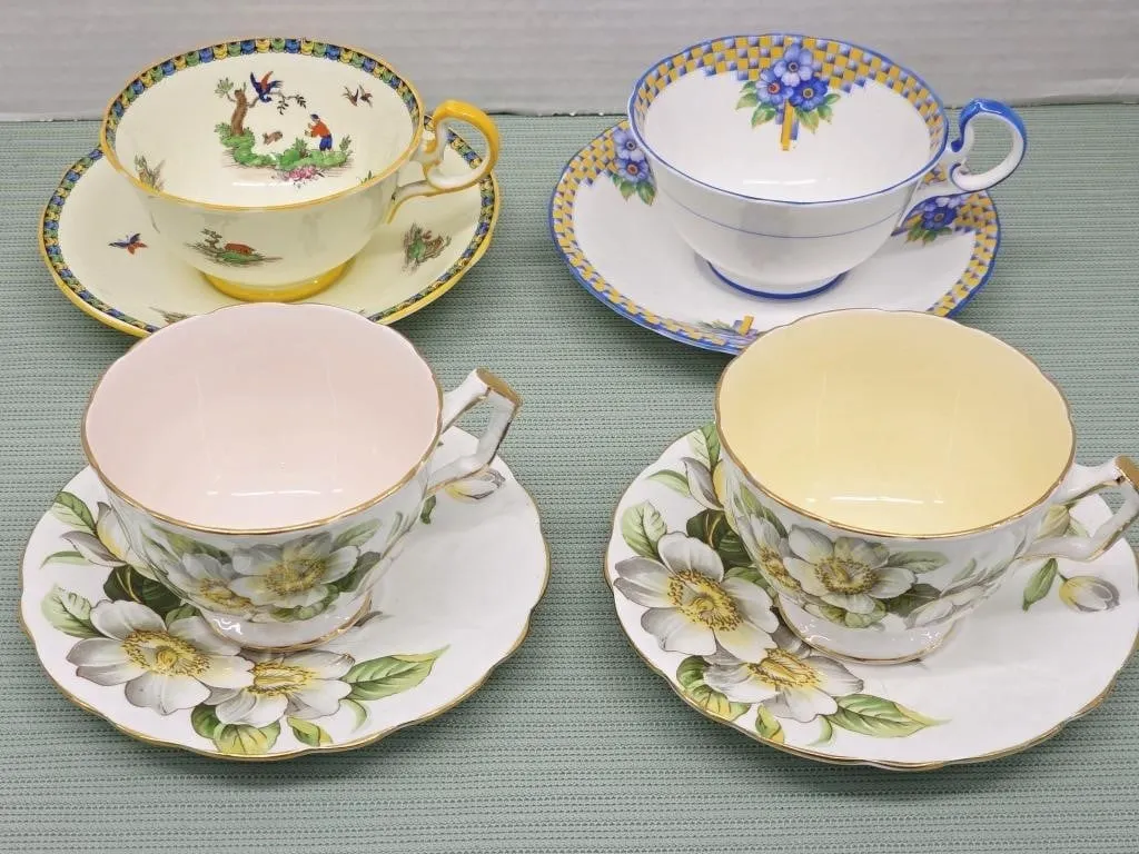 Vintage Aynsley Teacups & Saucers