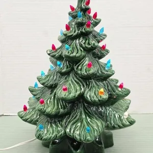 Vintage Ceramic Light Up Christmas Tree