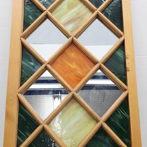 Slag Glass Panelled Mirror