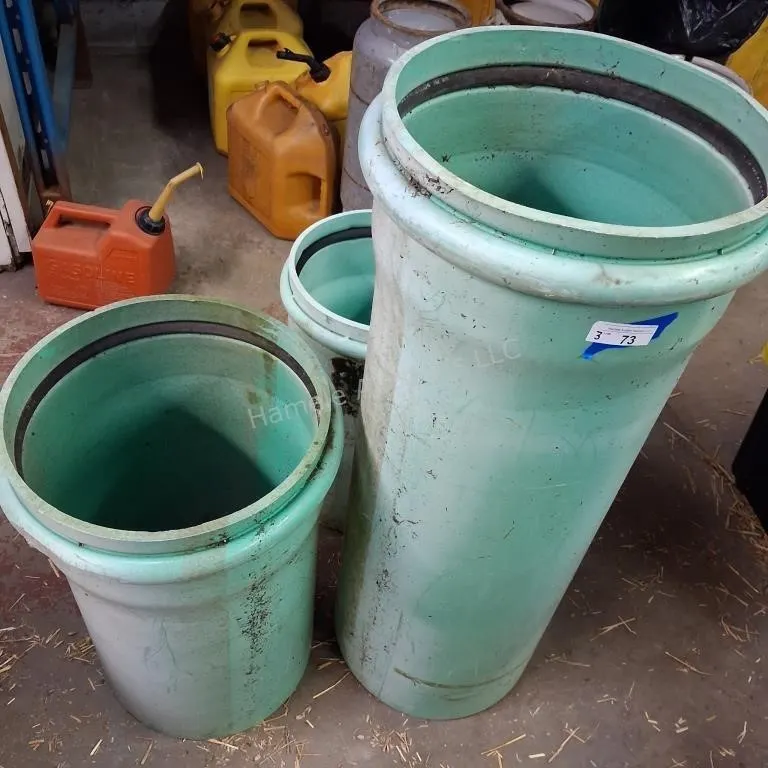 2 - 15" PVC sections 36" & 24" & other