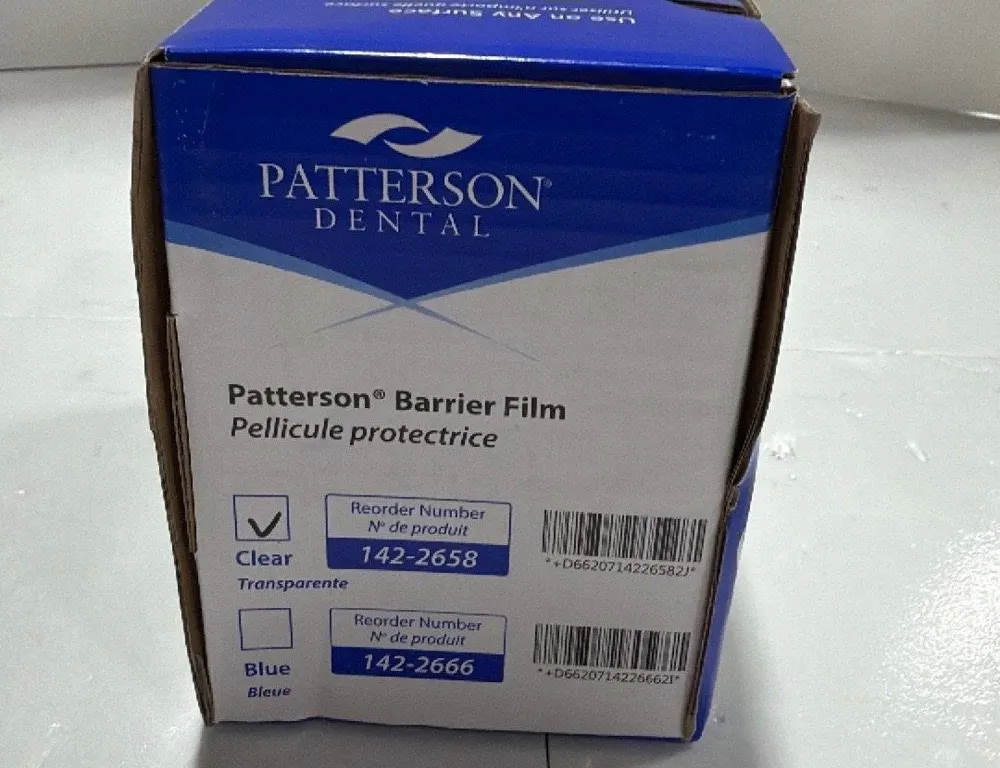 Patterson 142-2658 Dental Barrier Film 1200ct 4x6