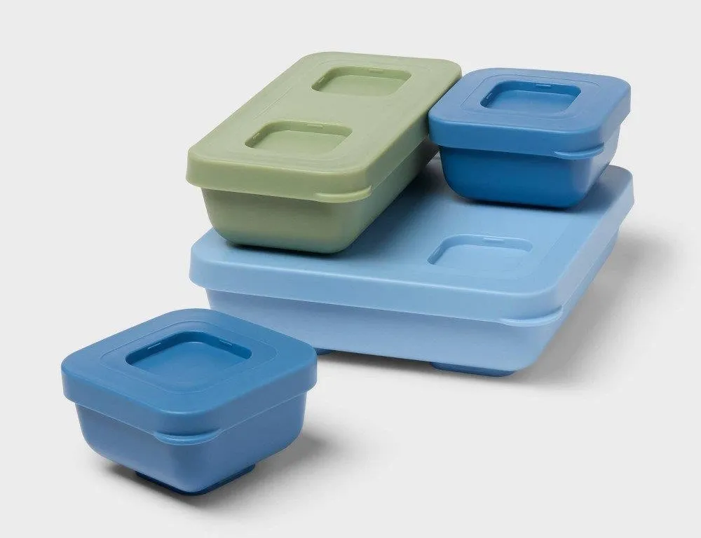 Pillowfort Snack Containers 4pk Assorted Sizes