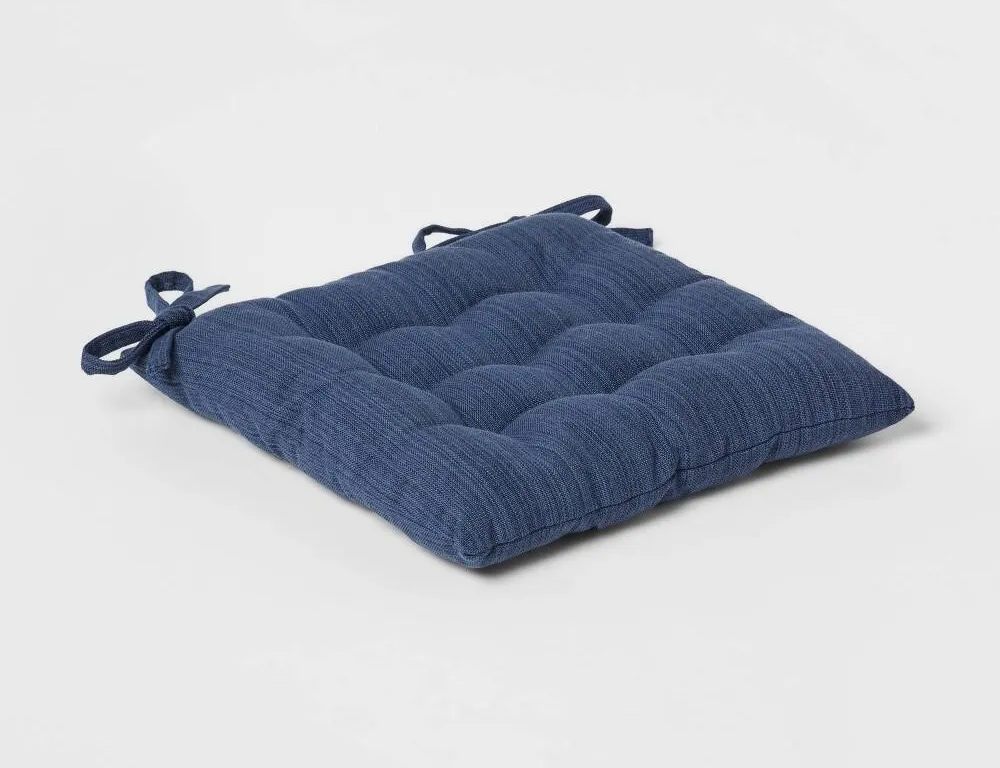 Threshold Denim Solid Chair Pad 15x15 Blue