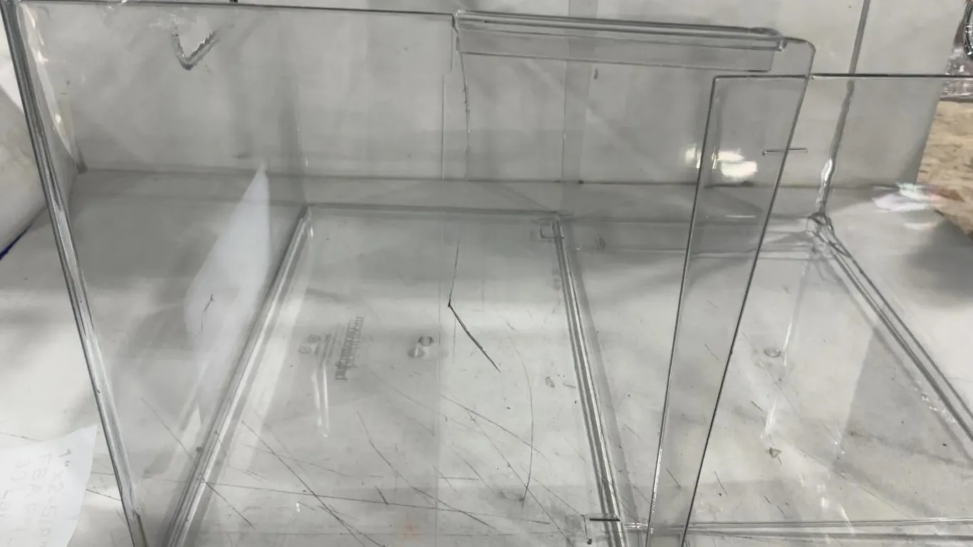 Clear Acrylic Storage Bin With Handles