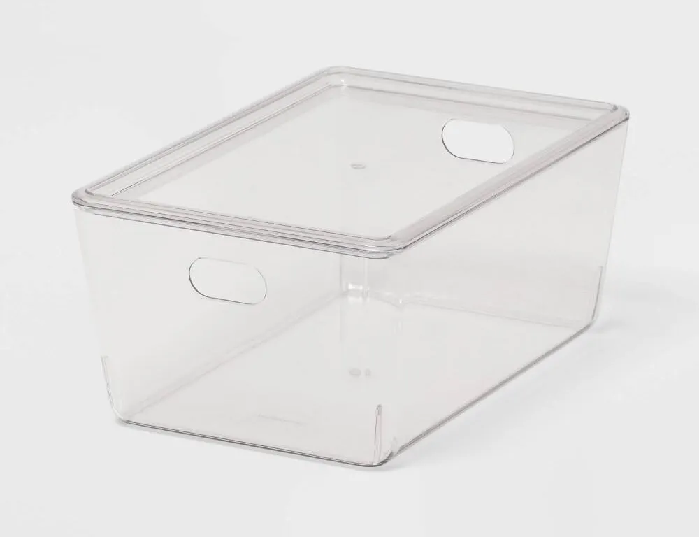 Brightroom 4L Stacking Clear Bin With Lid