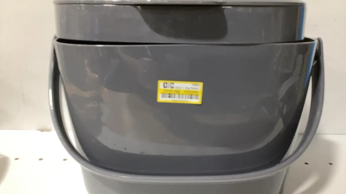 Grey Plastic Kitchen Compost Bin with Handle