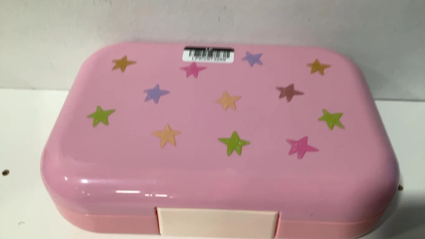 Kids Bento Lunch Box Pink Star Pattern