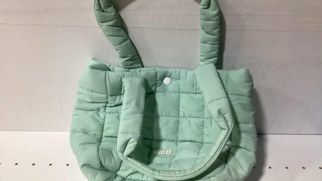 Ello Quilted Puffer Tote Bag Mint Green