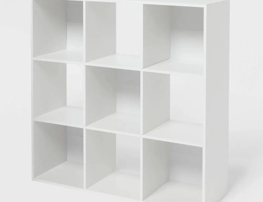 Brightroom 93209253 9-Cube Bookshelf White