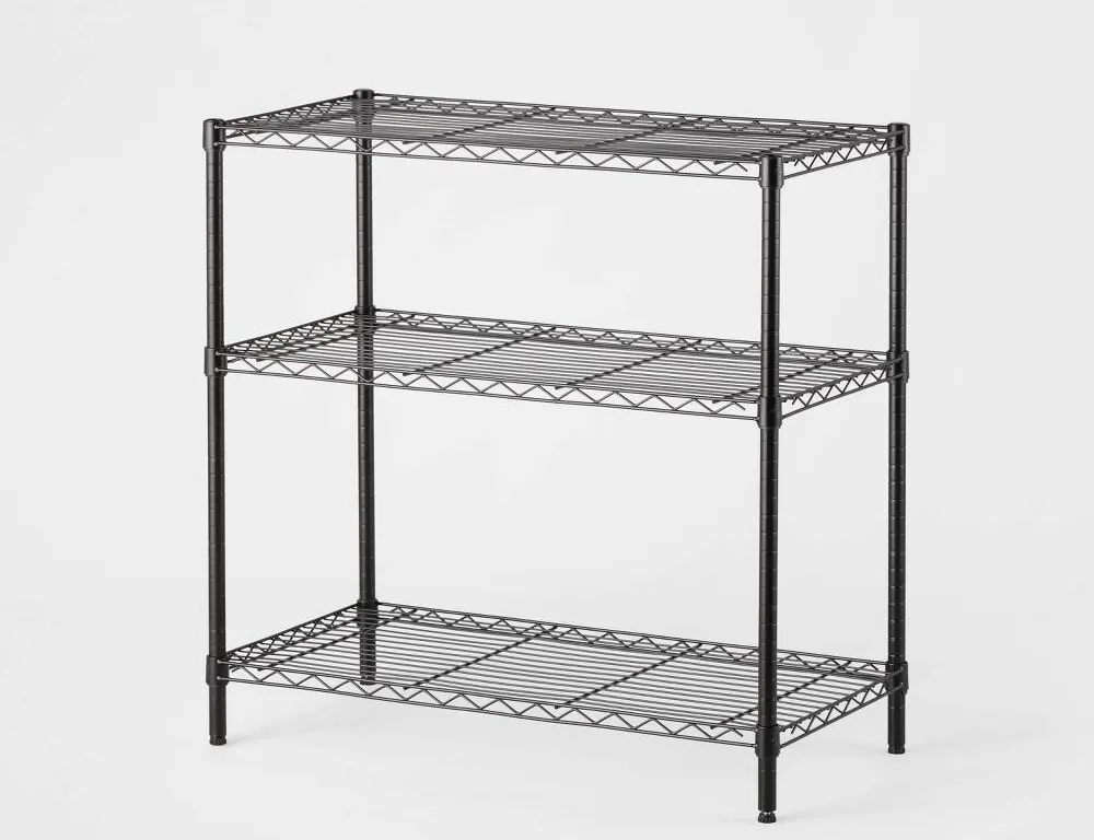 Brightroom 83500072 3-Tier Wide Wire Shelving