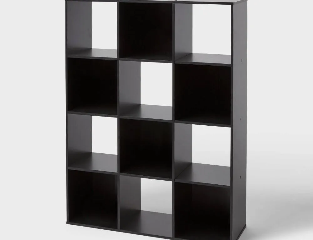 Brightroom 12-Cube Book Shelf 35.94 Black