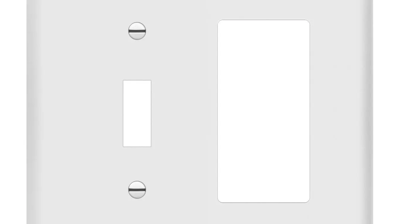 Enerlites 881131M-W 2-Gang Mid-Size Wall Plate