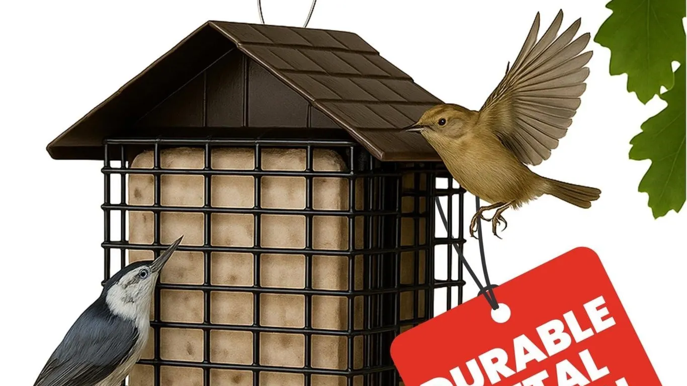 More Birds Double Suet Cake Feeder With Guard