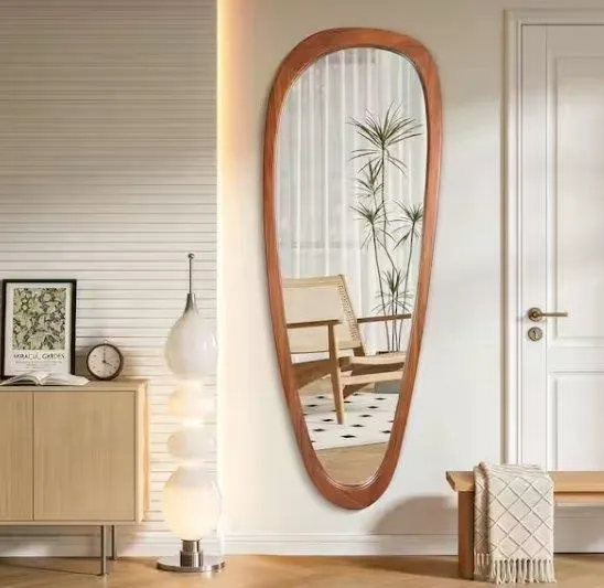 Sxiawe WMYX-2260GO-B Irregular Wood Wall Mirror