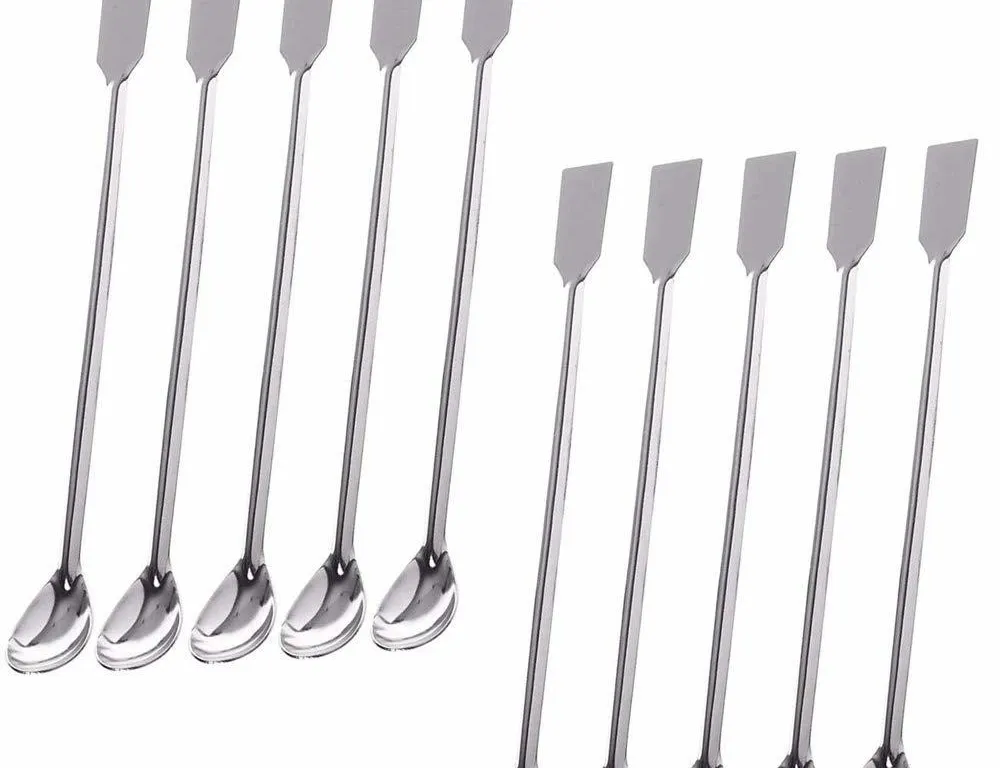 Tihood 2-in-1 Lab Spoon Spatula 7.6in 10ct