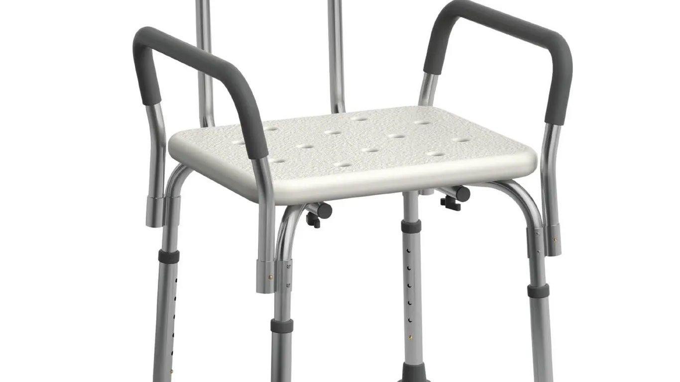 Medline Adjustable Shower Chair With Padded Back