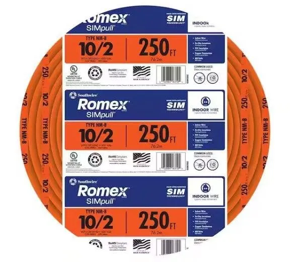 Southwire 102 Solid Romex SIMpull Wire 250 ft.