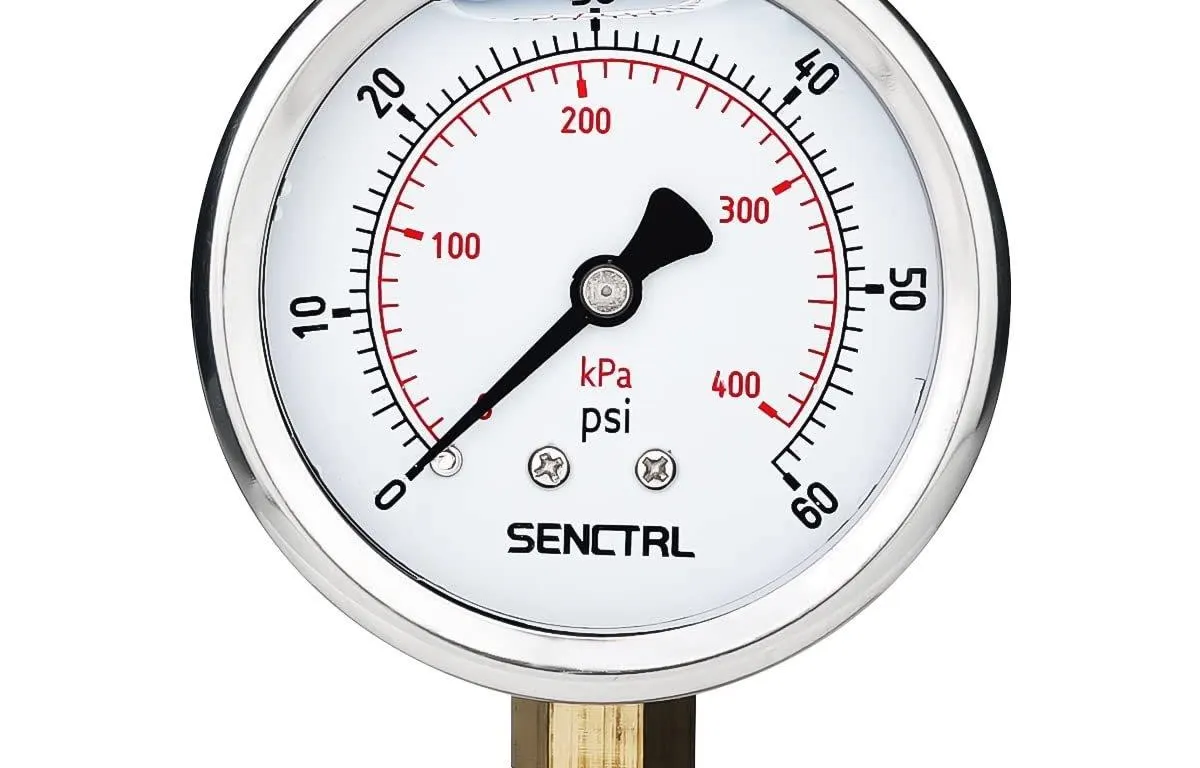 Senctrl 0-60 Psi Liquid Filled Pressure Gauge