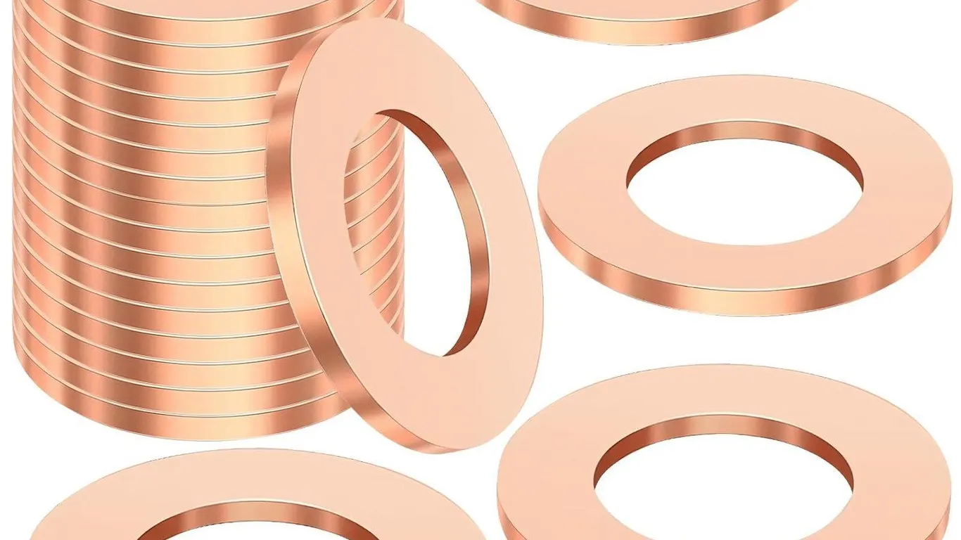 HNYYZL M12 Copper Oil Drain Plug Washers 20pk