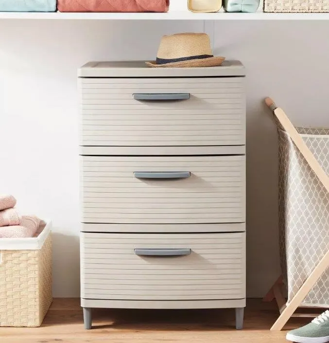 Brightroom 3 Drawer Gray Storage Cabinet