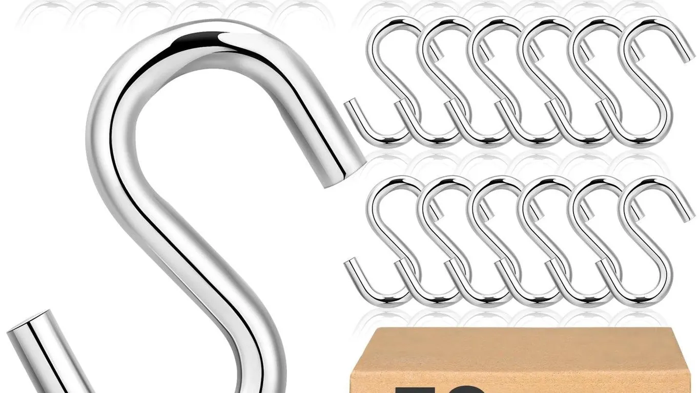 MorningRo 2-Inch S Hooks Heavy Duty Steel 50ct