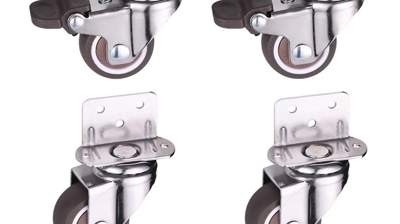 Cerapheer 1in L-Shaped Swivel Casters 4pk