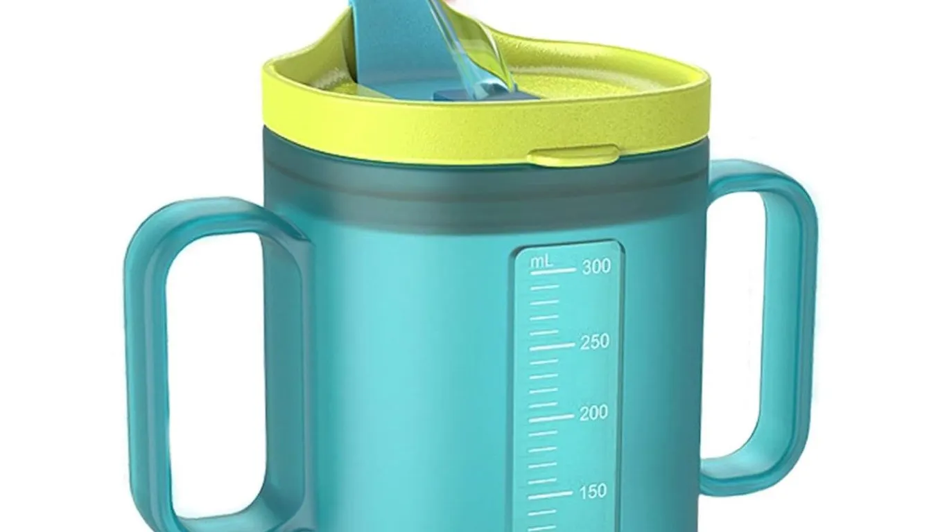 Jfglorix Spill-Proof Sippy Cup 300ml Blue