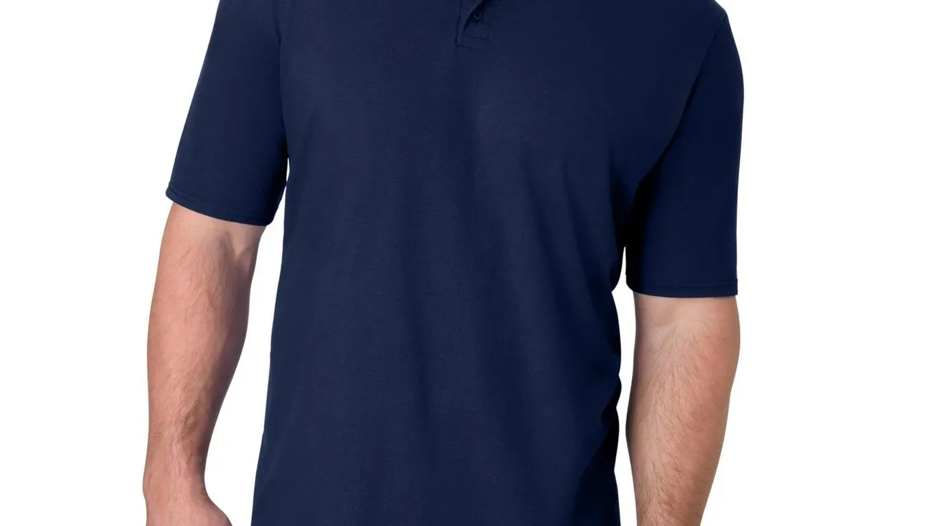 Hanes Pique Polo Shirt Navy XX-Large
