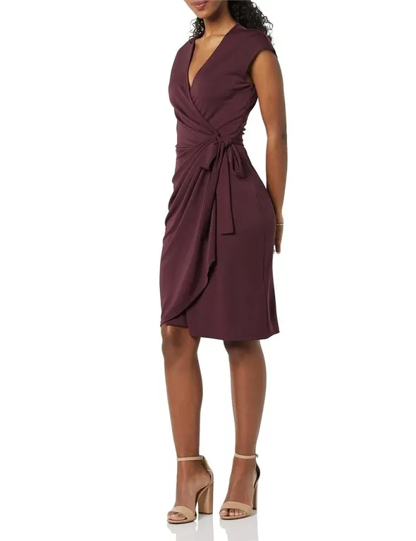 Amazon Essentials Cap Sleeve Wrap Dress...