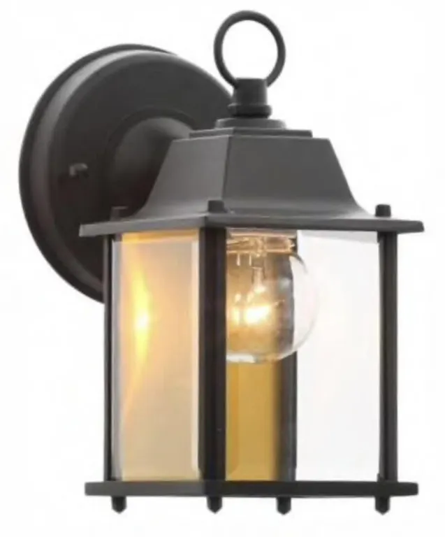 Home Decorators 8.5 Black Outdoor Wall Lantern