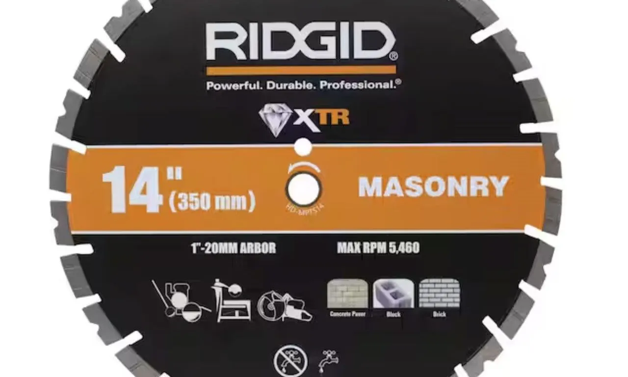 Ridgid HD-MPTS14 14 in. Masonry Diamond Blade
