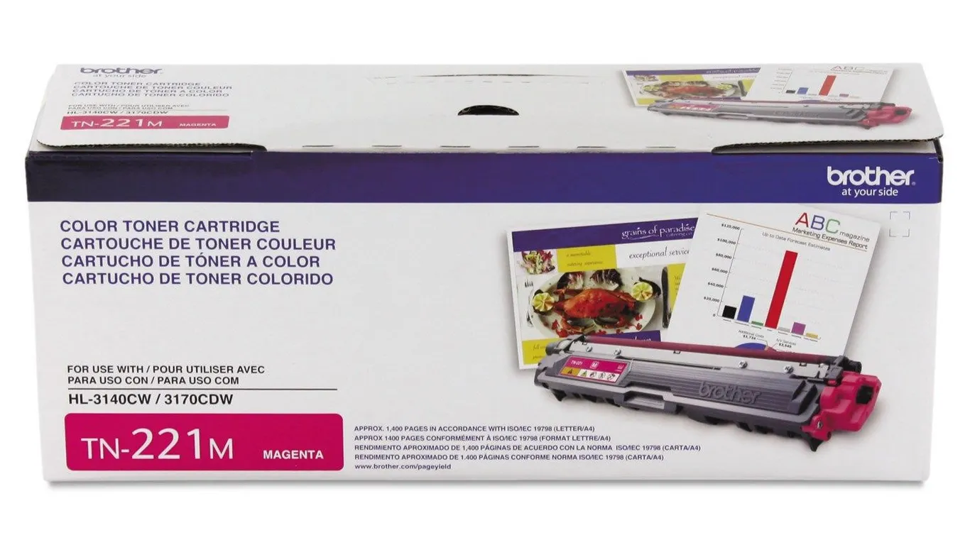 Brother TN-221M Magenta Toner Cartridge