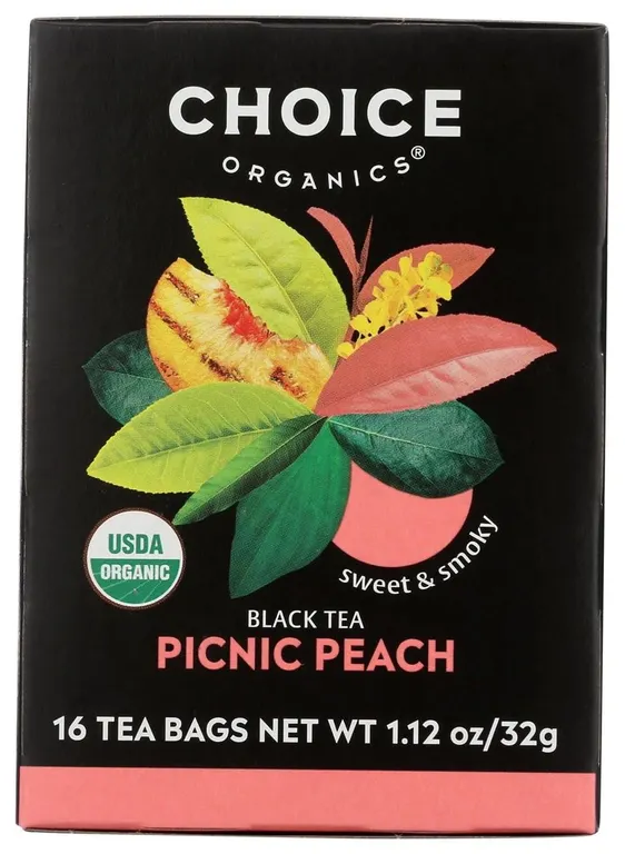 Choice Organic Teas Picnic Peach Black Tea 16ct