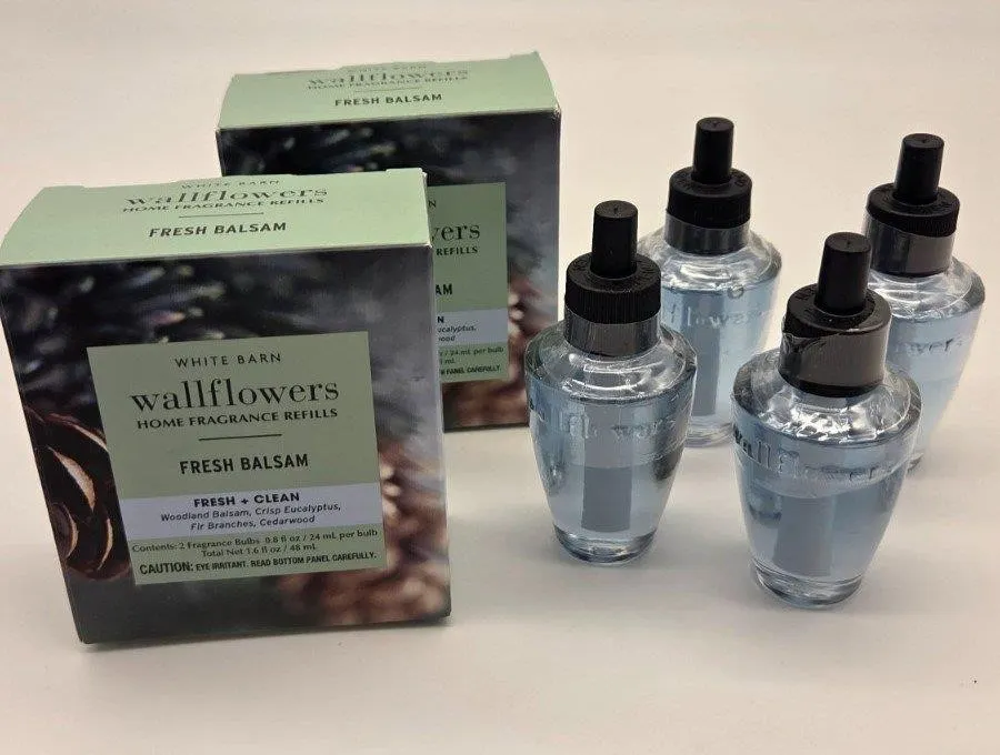 Bath Body Works Fresh Balsam Wallflower 4pk