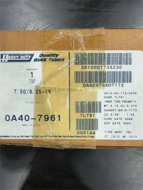 Quality Bias Tubes 7.508.25-16 Truck Inner Tube