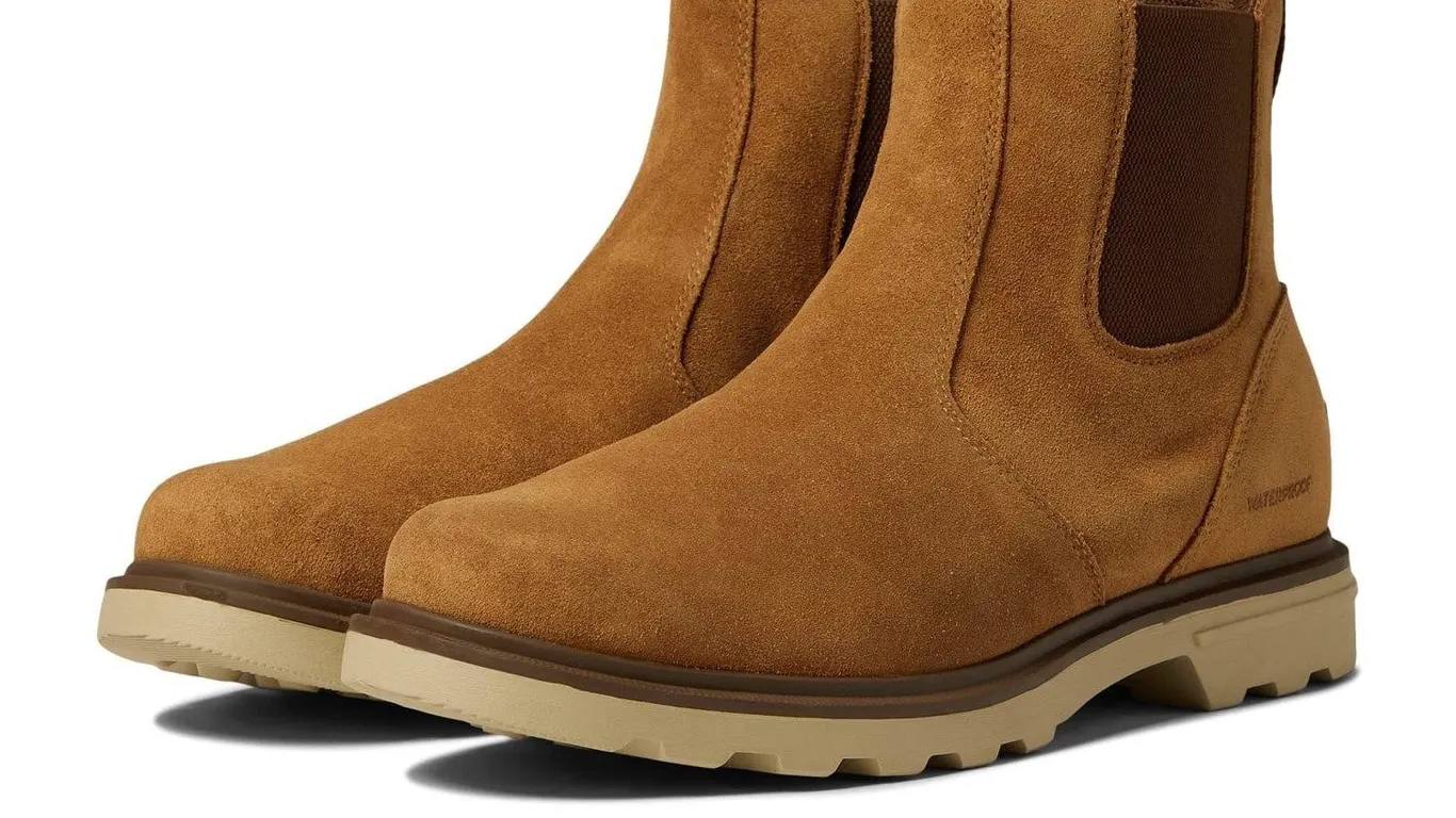 Sorel Carson Chelsea Waterproof Boots Camel Size 8
