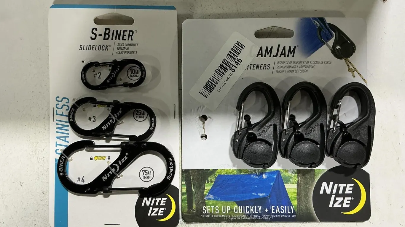 Nite Ize S-Biner SlideLock and CamJam Fasteners
